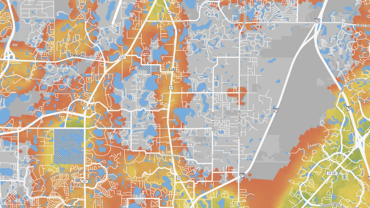 Bike Grade map of Lutz, FL