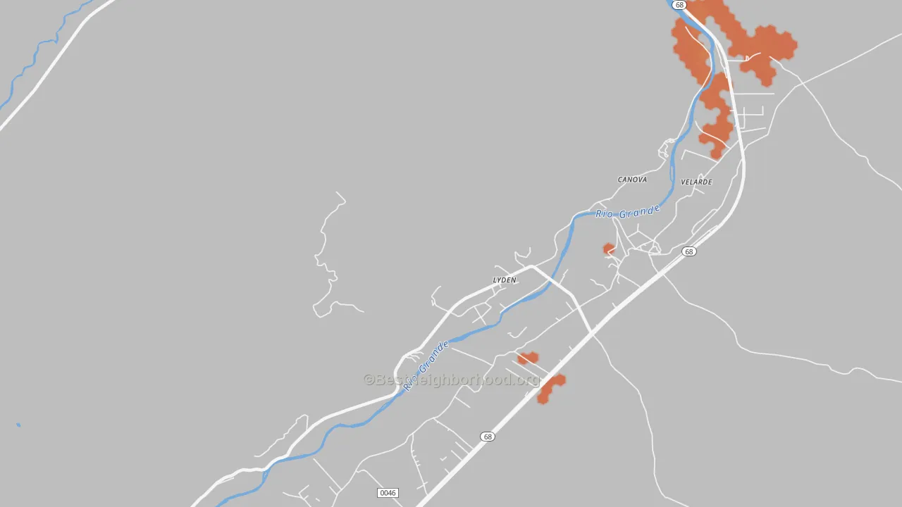 Bike Grade map of Lyden, NM
