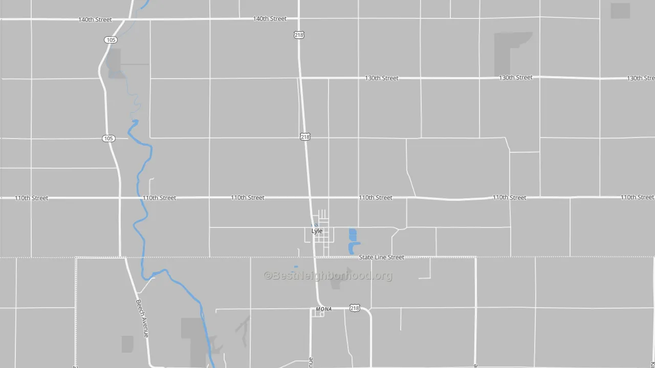 Bike Grade map of Lyle, MN