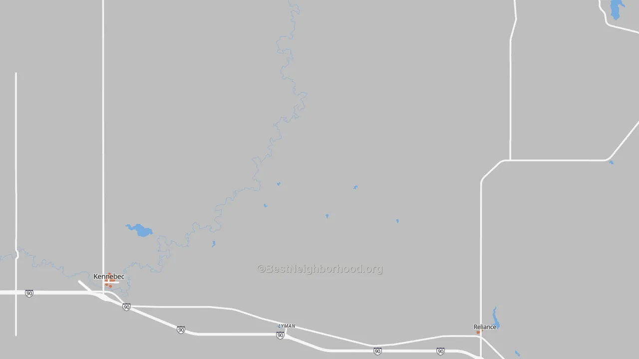 Bike Grade map of Lyman County, SD