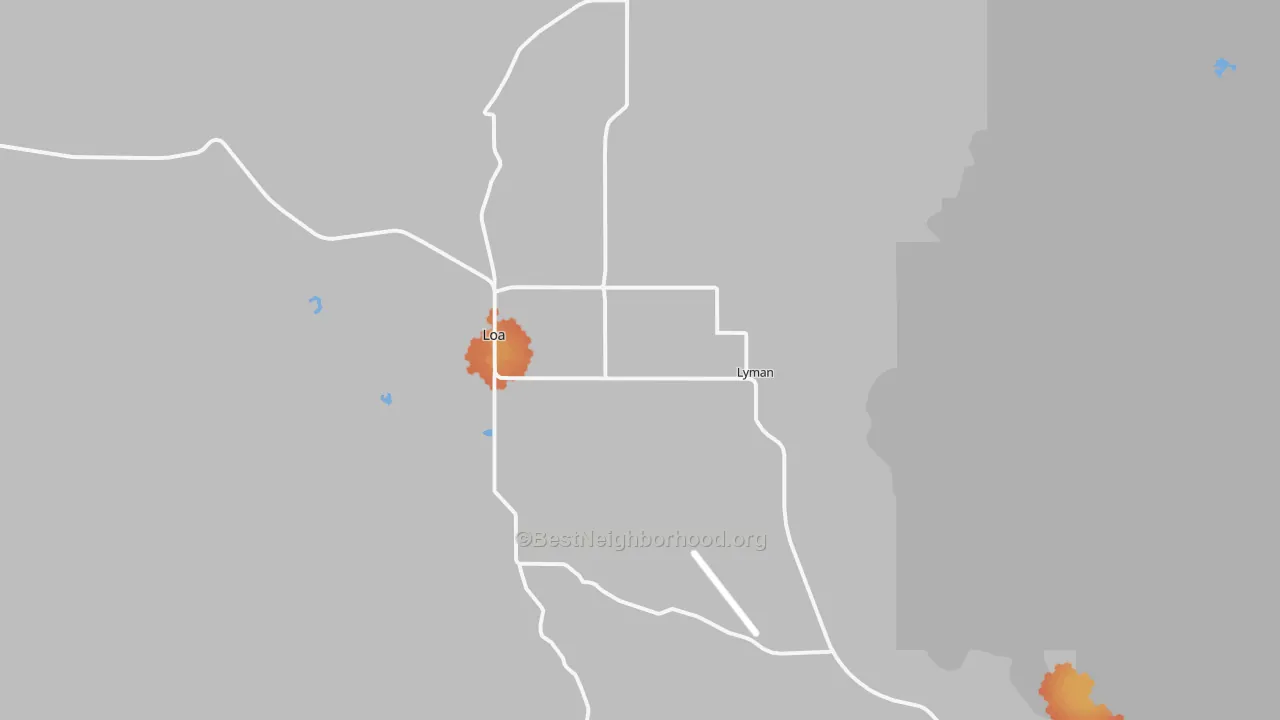 Bike Grade map of Lyman, UT
