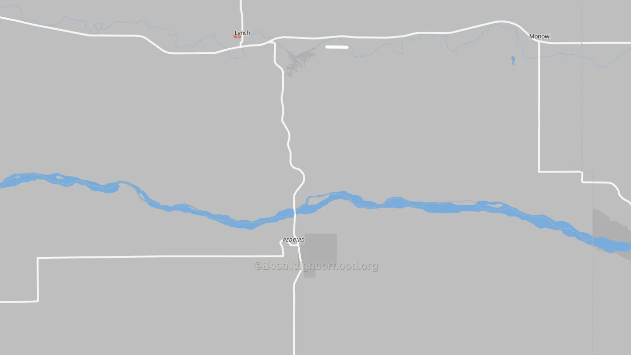 Bike Grade map of Lynch, NE