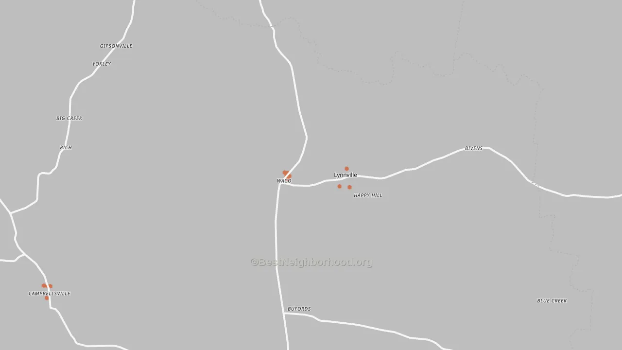Bike Grade map of Lynnville, TN
