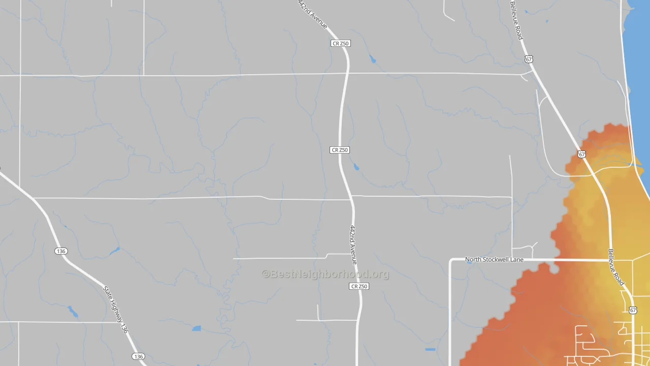 Bike Grade map of Lyons, IA