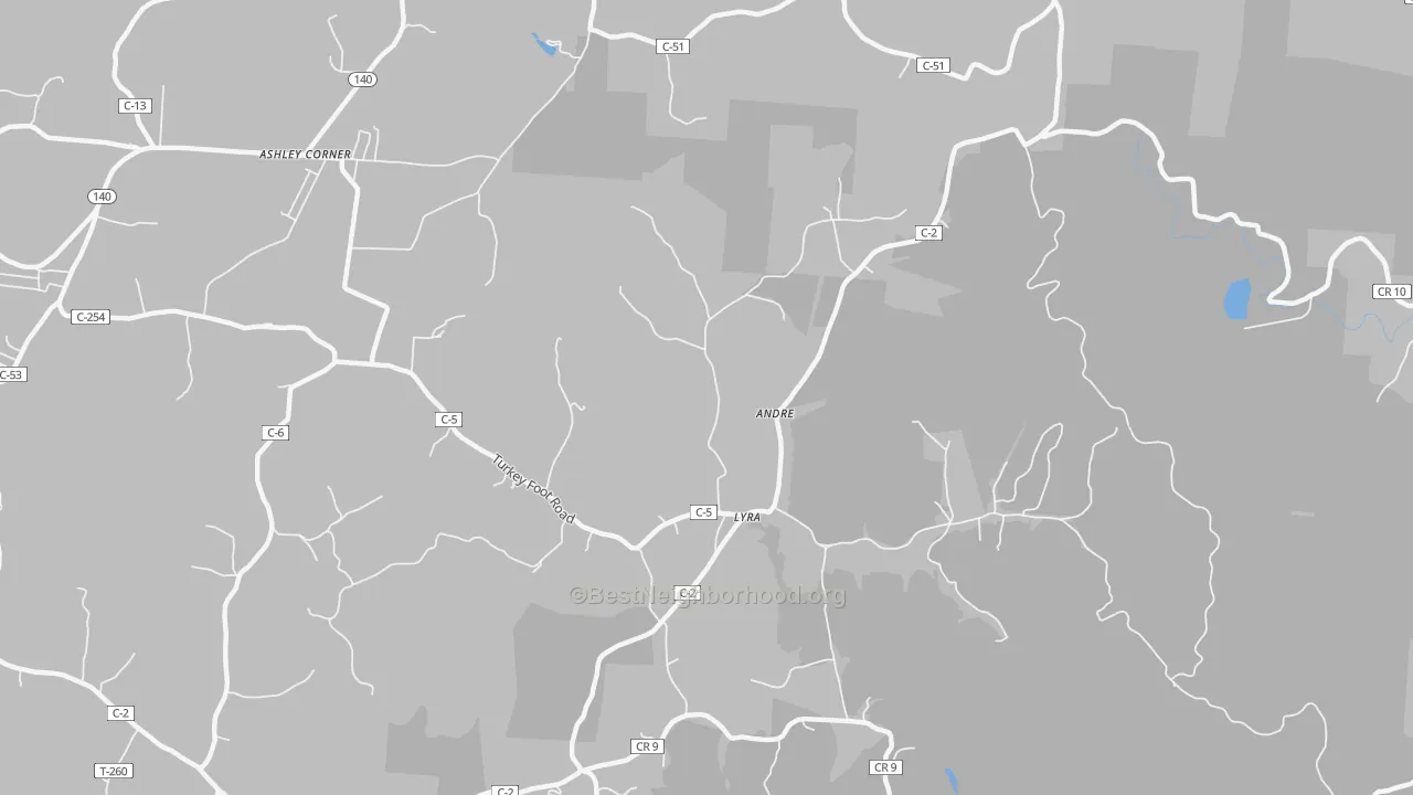 Bike Grade map of Lyra, OH