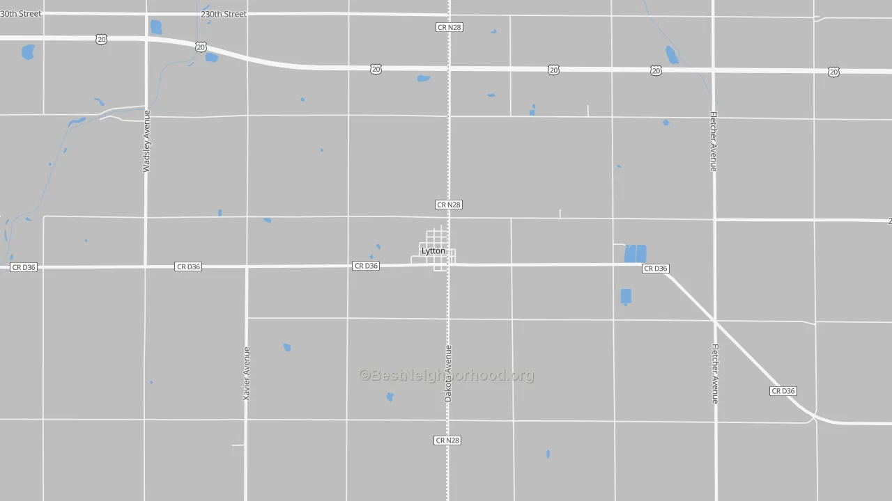Bike Grade map of Lytton, IA