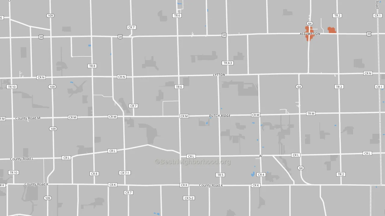 Bike Grade map of Lytton, OH