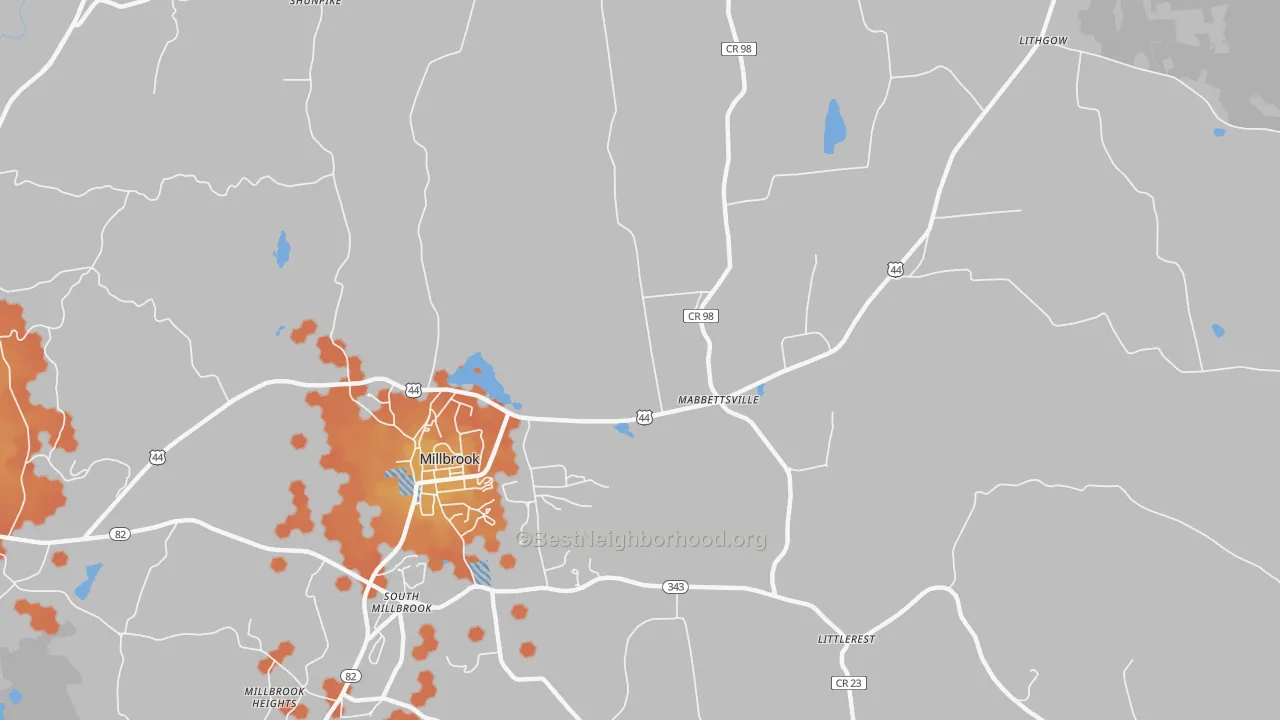 Bike Grade map of Mabbettsville, NY