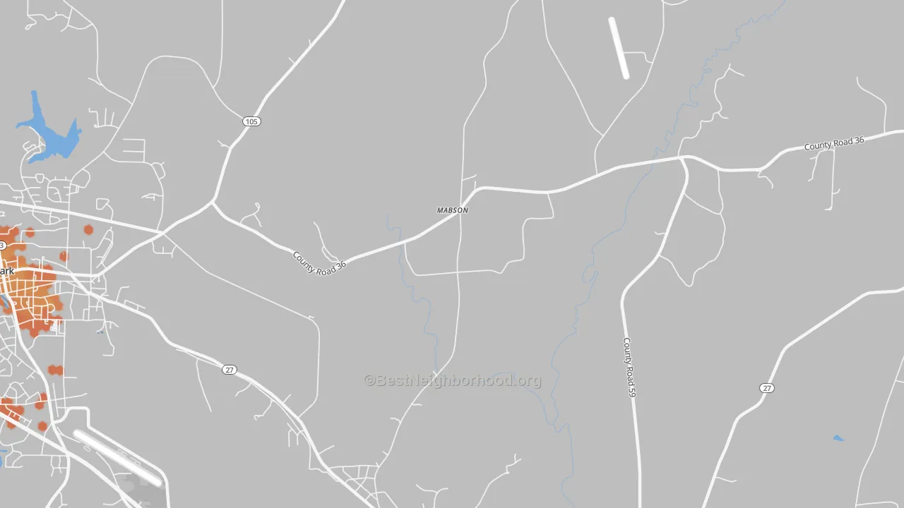 Bike Grade map of Mabson, AL