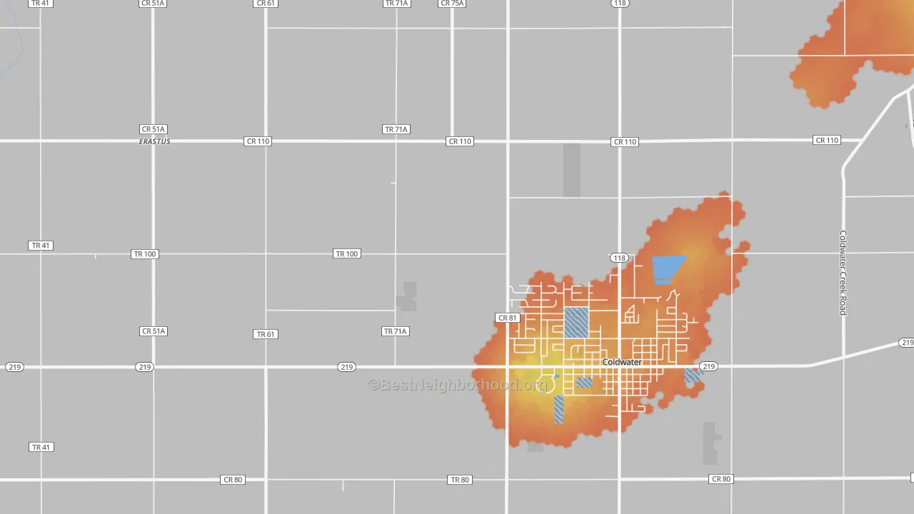Bike Grade map of Macedon, OH