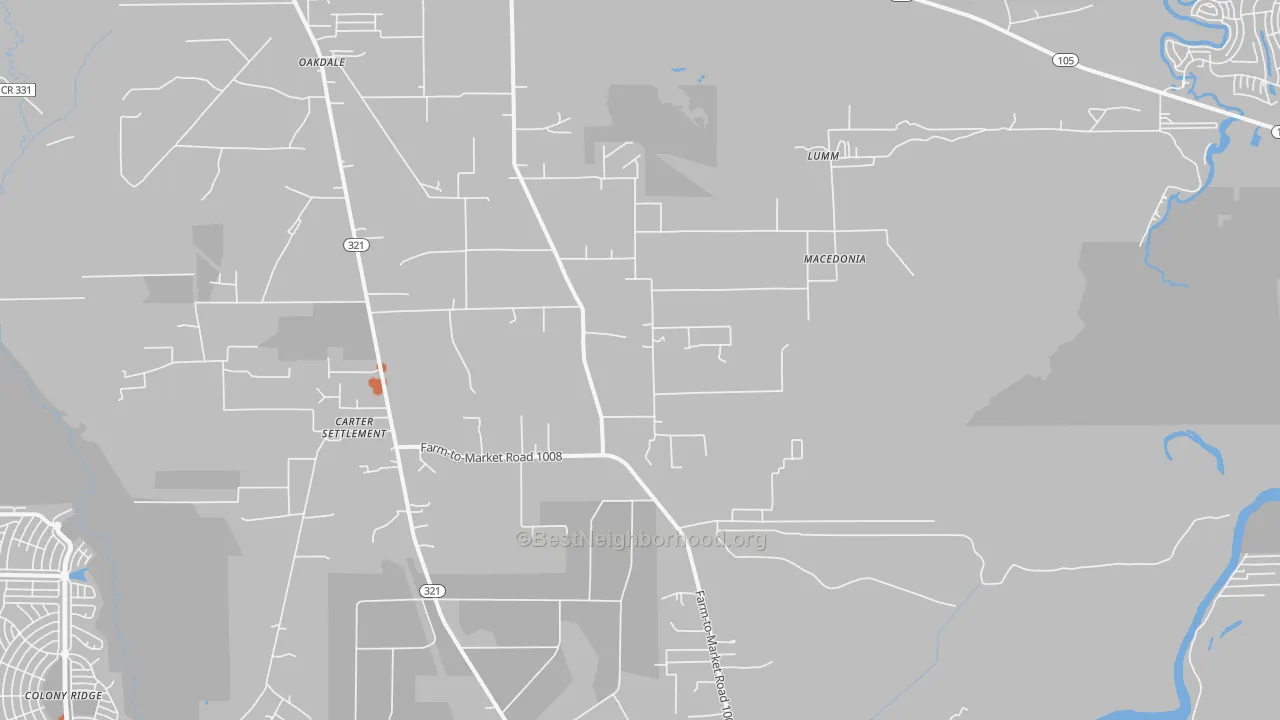 Bike Grade map of Macedonia, TX
