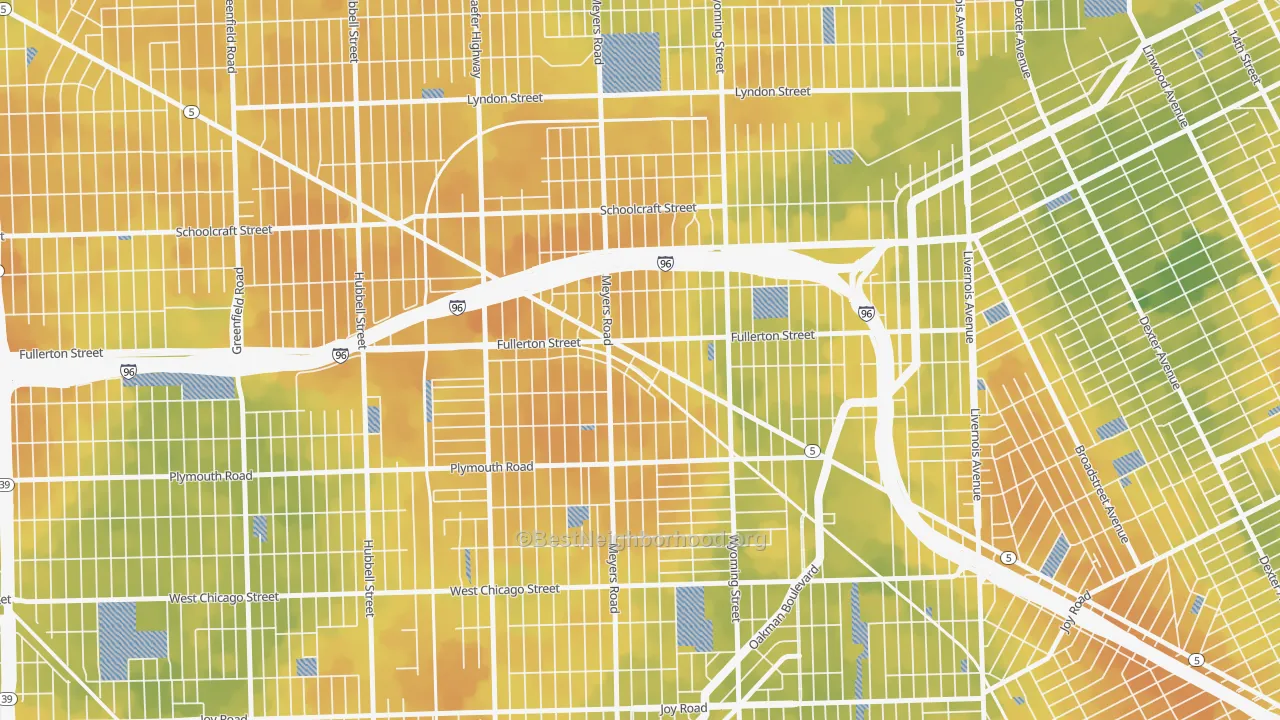 Bike Grade map of MacKenzie, Detroit, MI