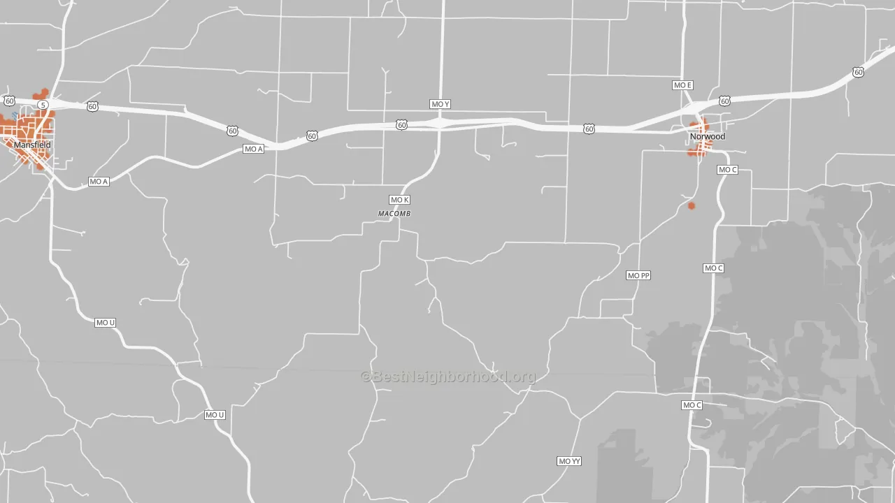 Bike Grade map of Macomb, MO