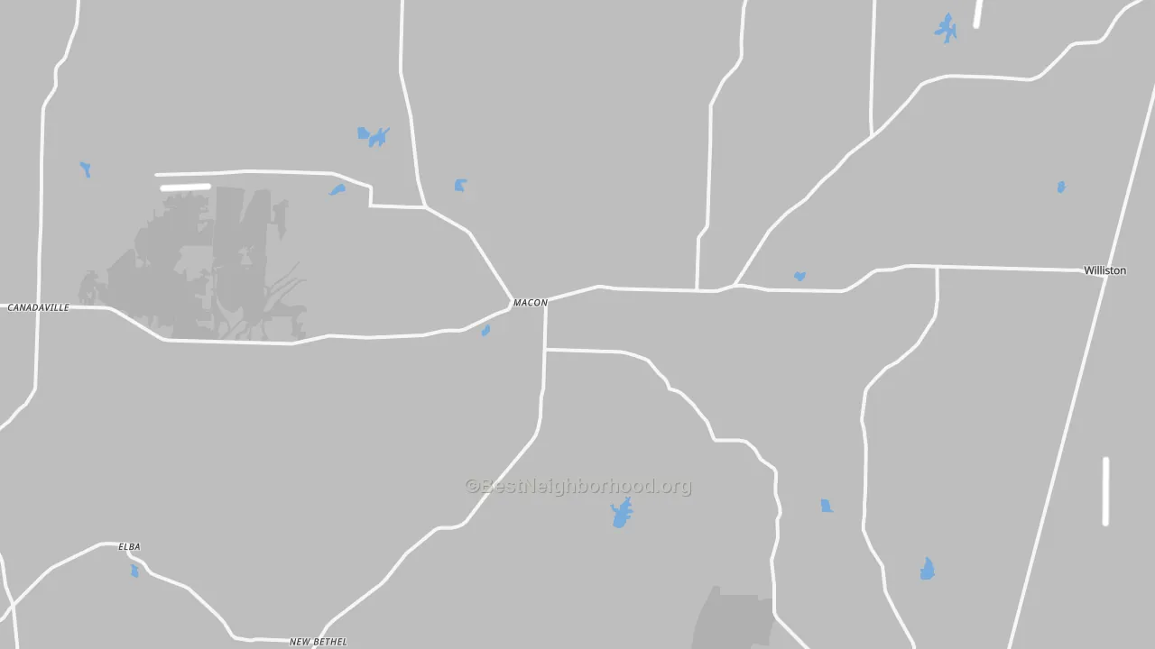Bike Grade map of Macon, TN