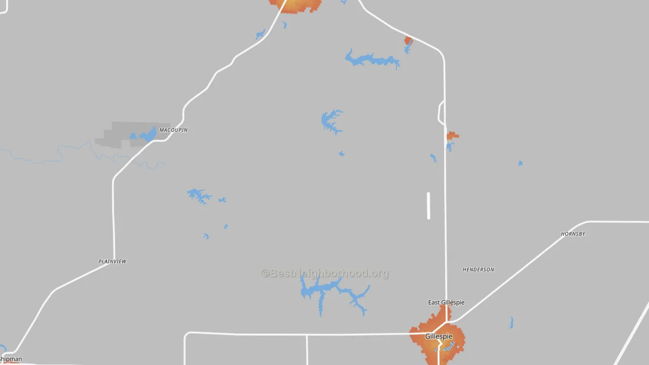 Bike Grade map of Macoupin County, IL