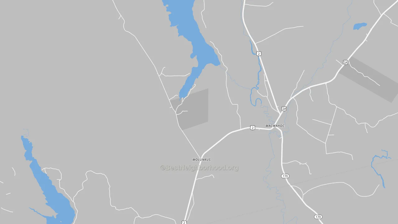 Bike Grade map of Macwahoc, ME
