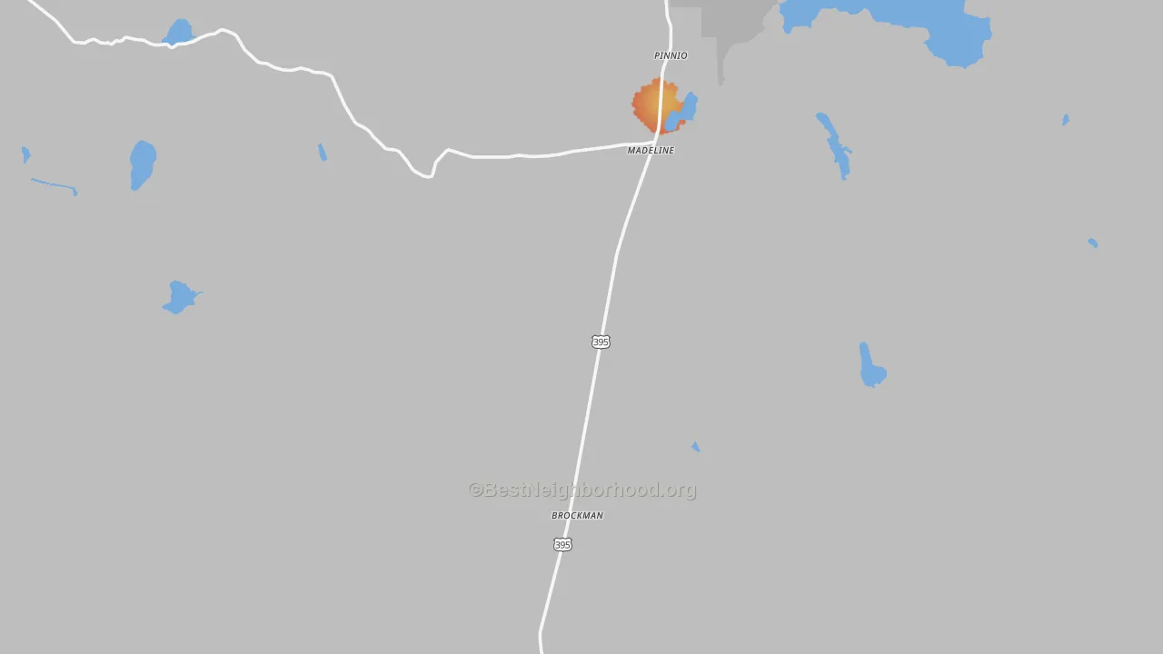 Bike Grade map of Madeline, CA