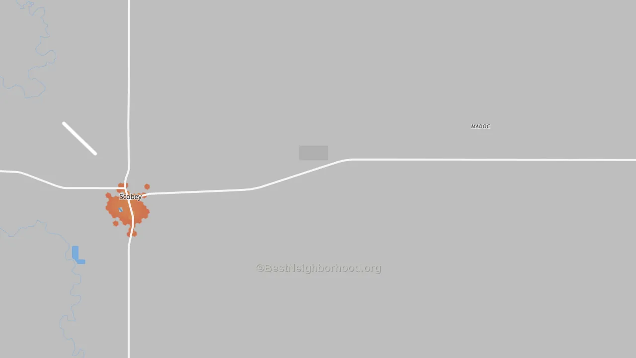 Bike Grade map of Madoc, MT