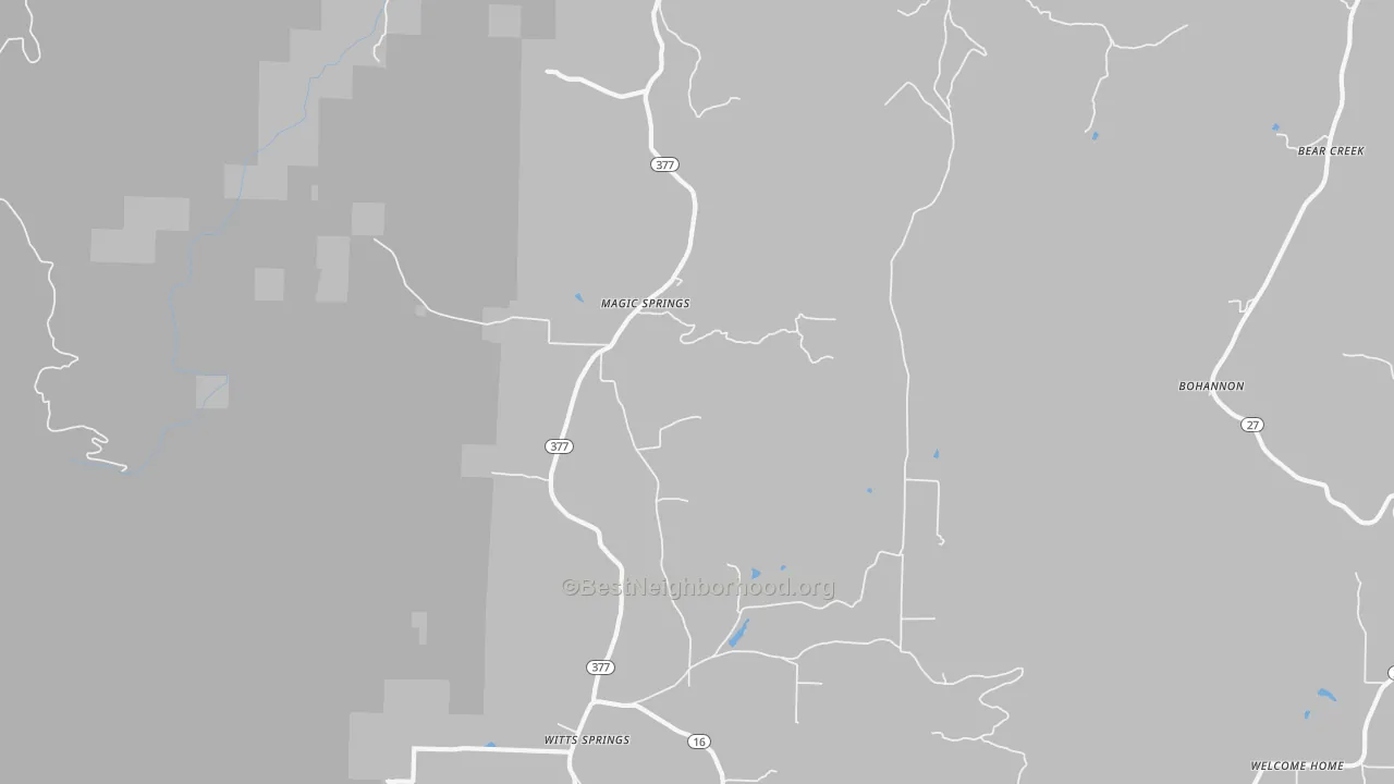 Bike Grade map of Magic Springs, AR