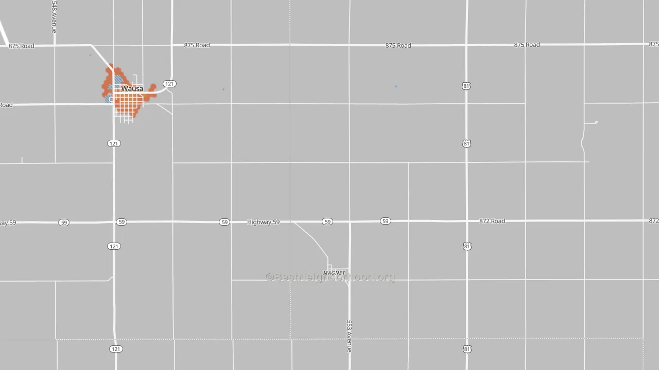 Bike Grade map of Magnet, NE