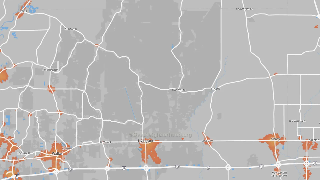 Bike Grade map of Magnolia, LA