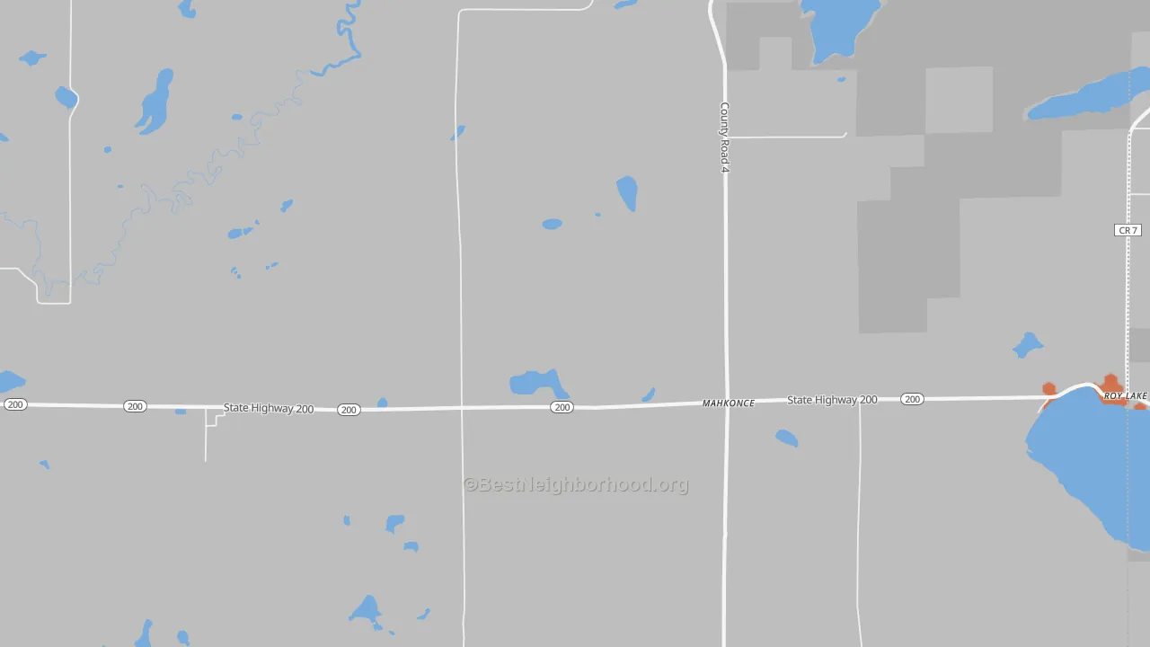 Bike Grade map of Mahkonce, MN