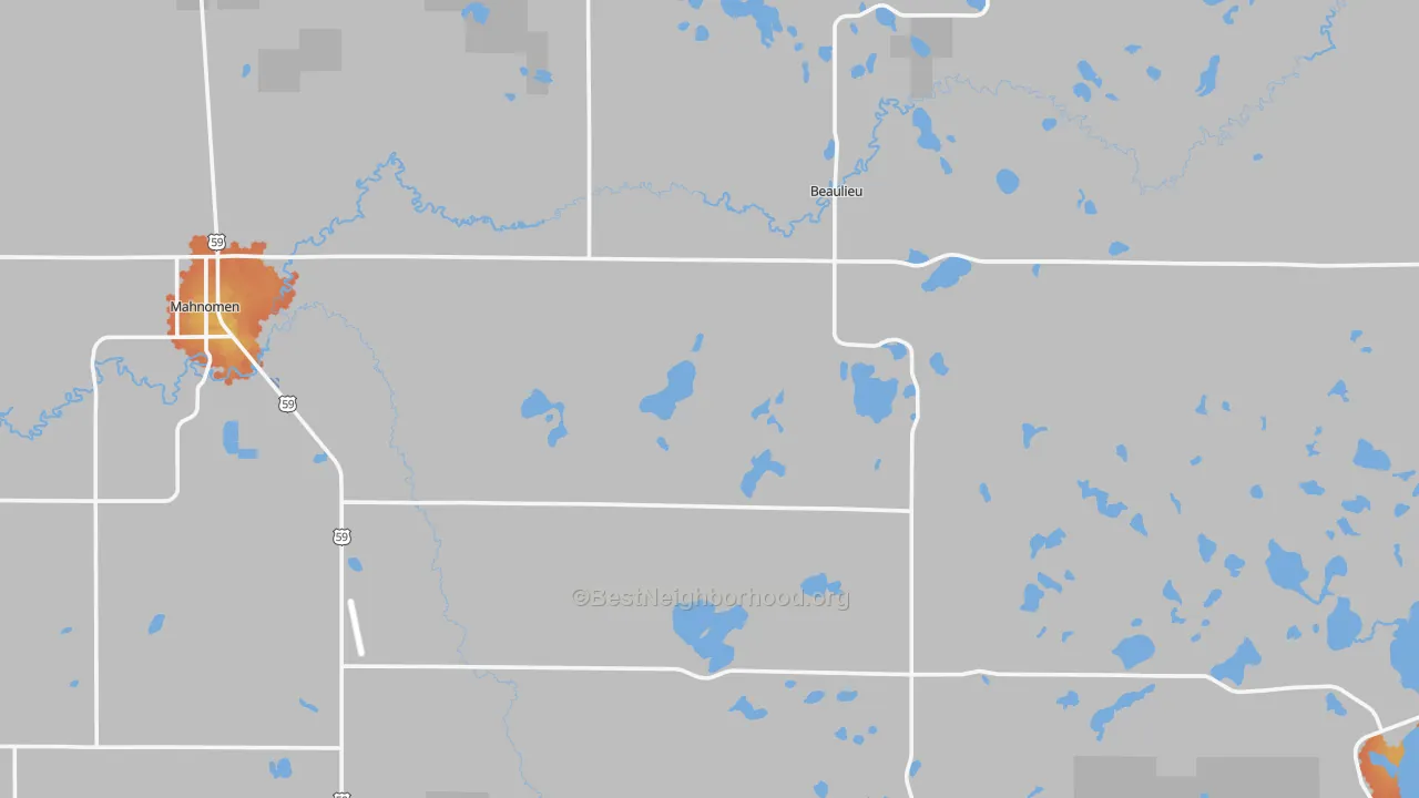 Bike Grade map of Mahnomen County, MN