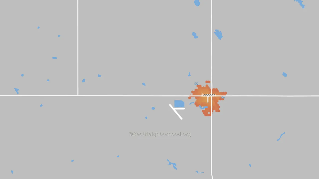 Bike Grade map of Maida, ND