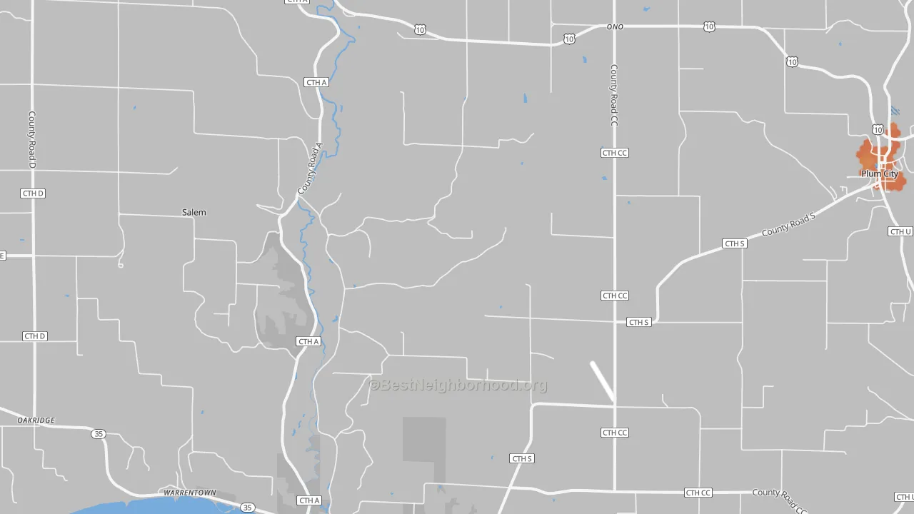 Bike Grade map of Maiden Rock, WI