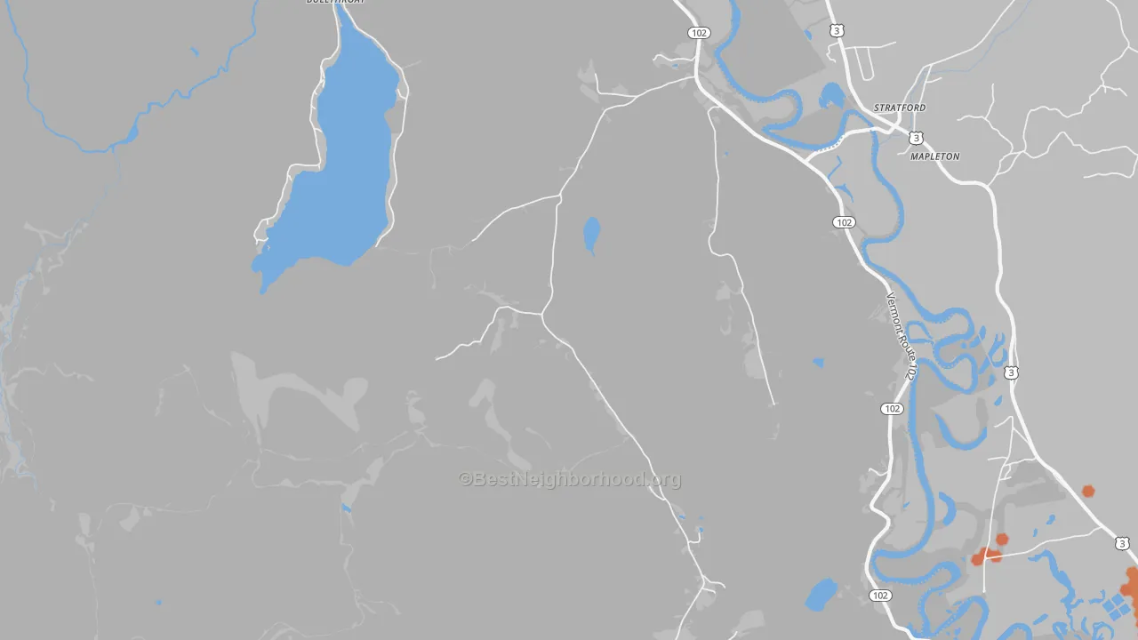 Bike Grade map of Maidstone, VT