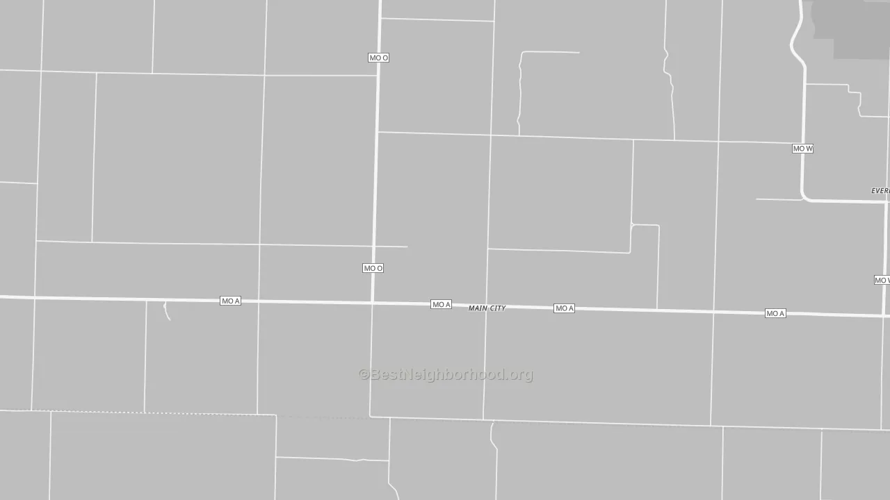 Bike Grade map of Main City, MO