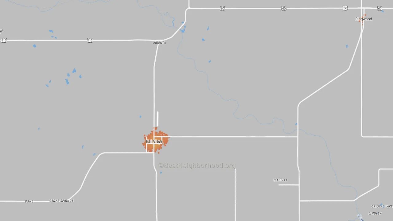 Bike Grade map of Major County, OK