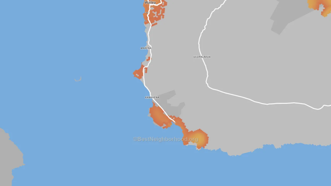 Bike Grade map of Makena, HI