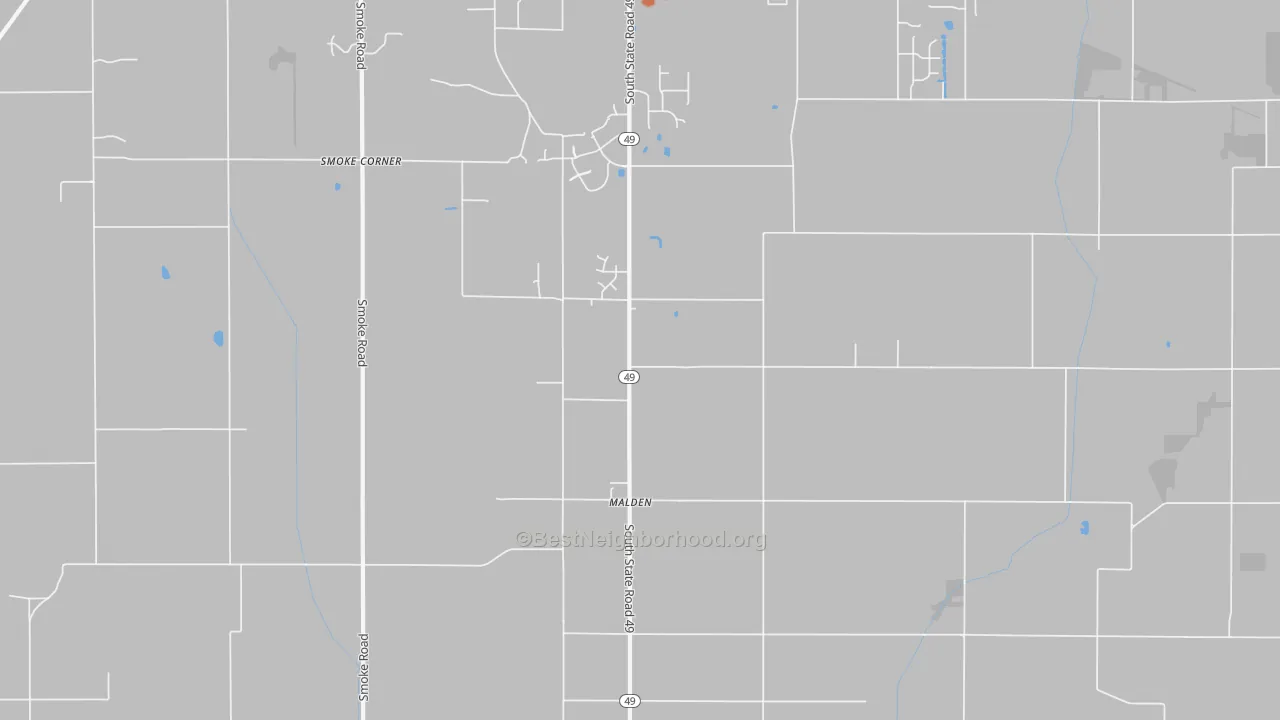 Bike Grade map of Malden, IN
