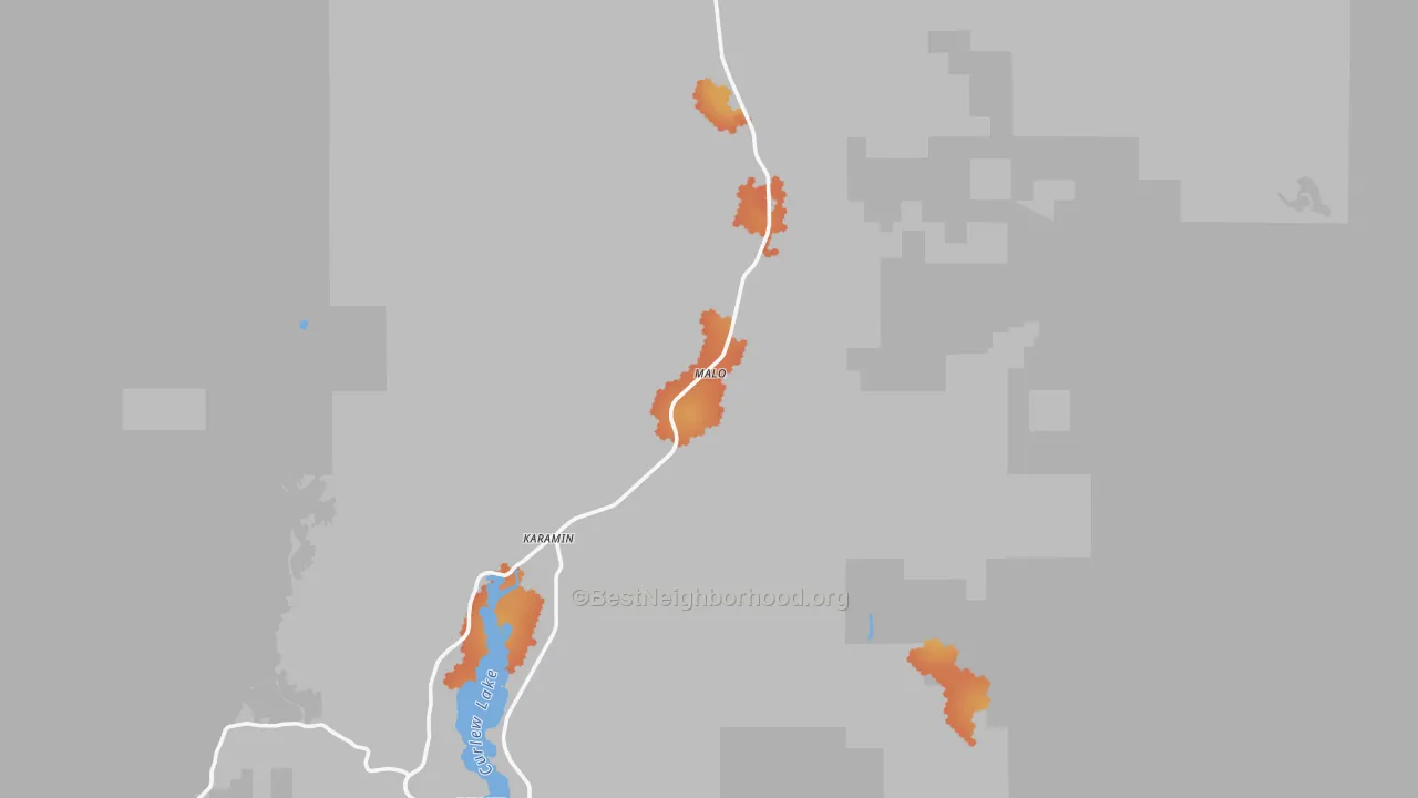 Bike Grade map of Malo, WA