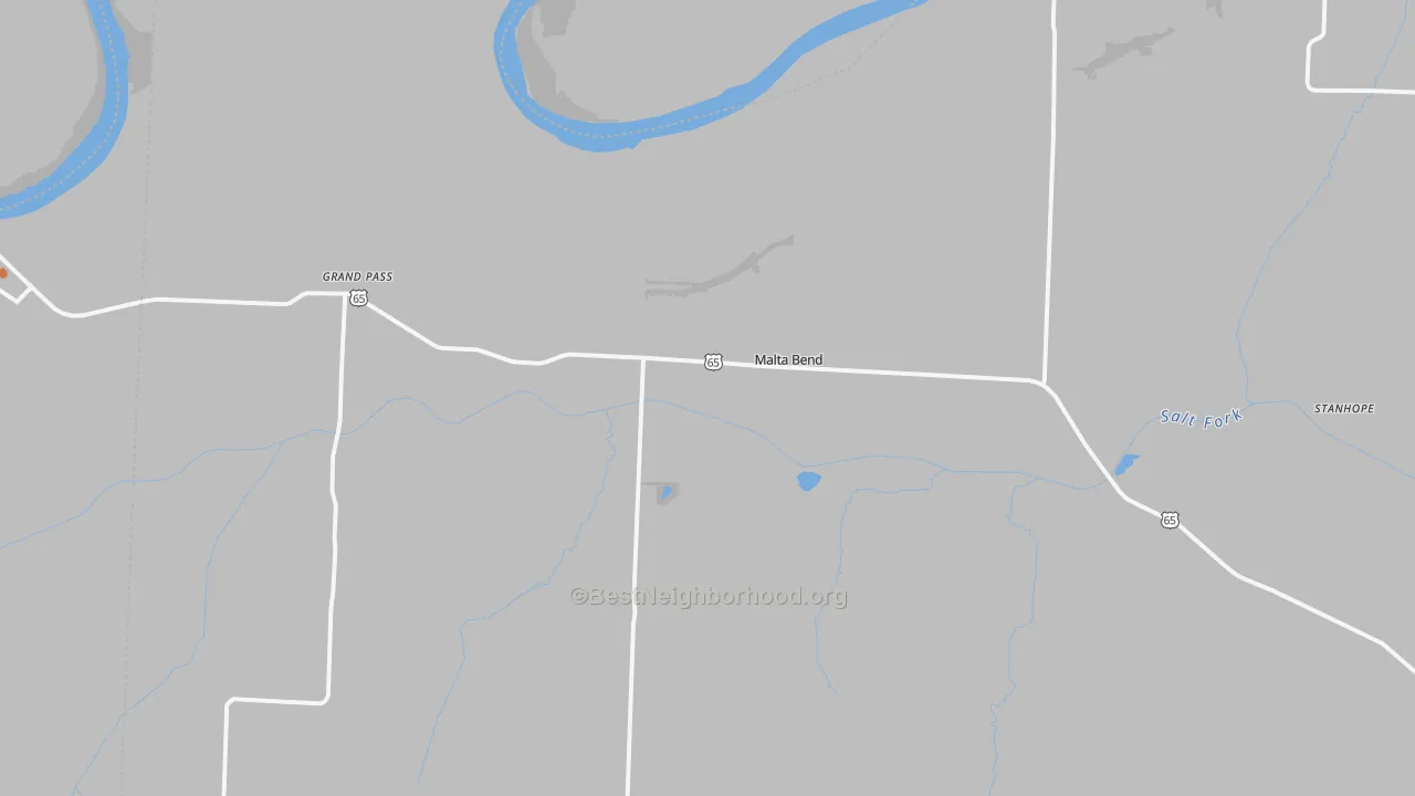 Bike Grade map of Malta Bend, MO