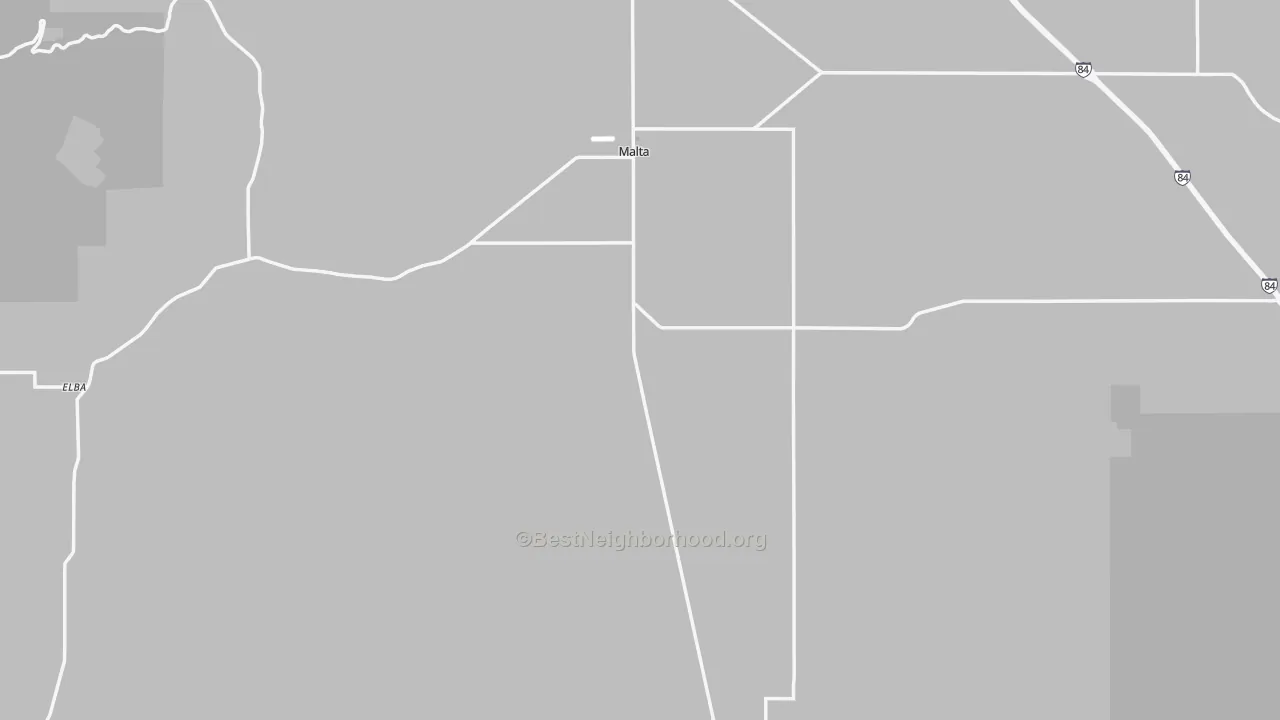 Bike Grade map of Malta, ID