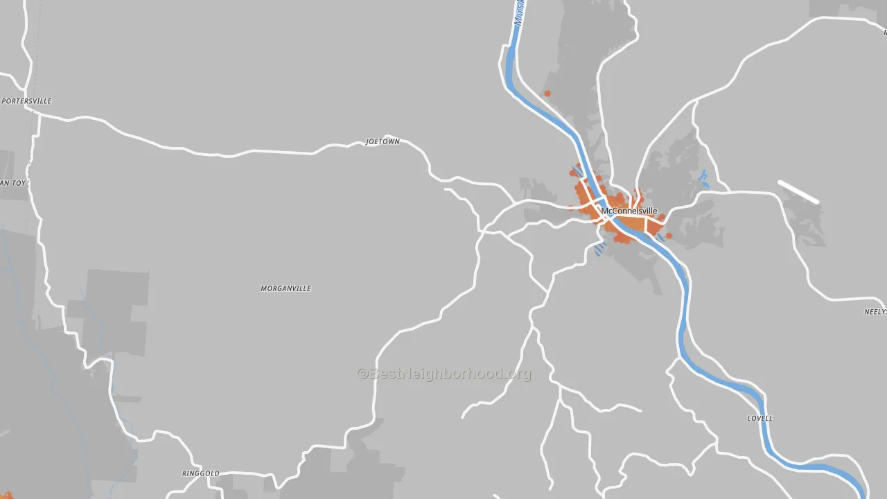 Bike Grade map of Malta, OH