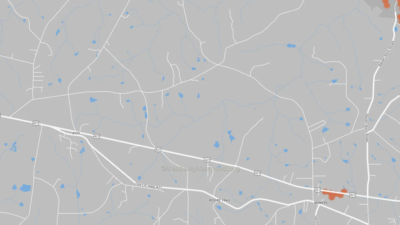 Bike Grade map of Mamers, NC