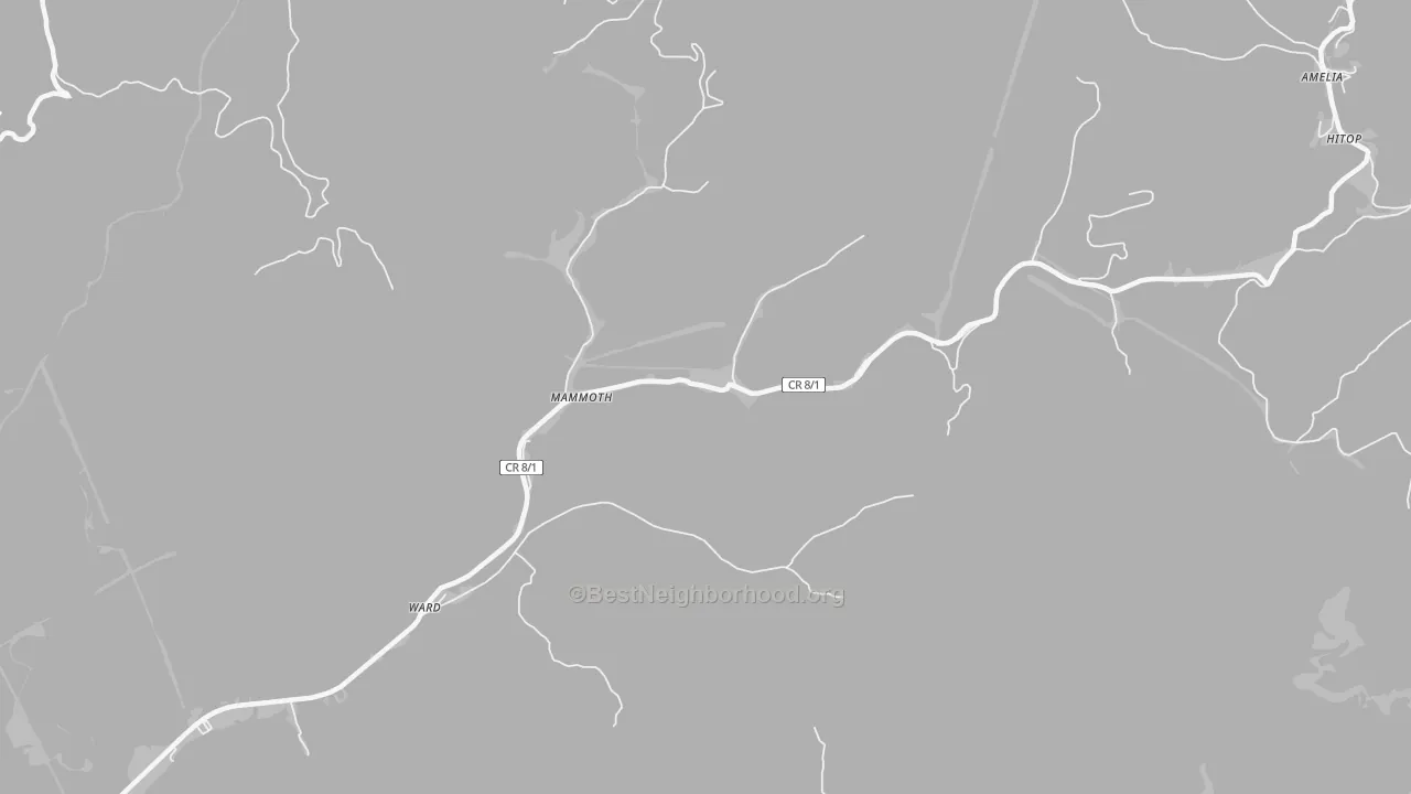 Bike Grade map of Mammoth, WV