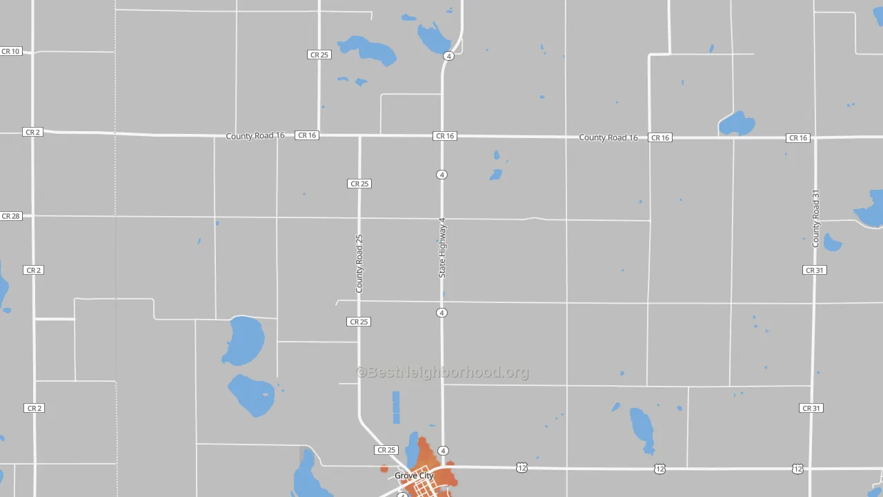 Bike Grade map of Manannah, MN