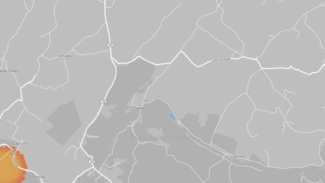 Bike Grade map of Mance, PA