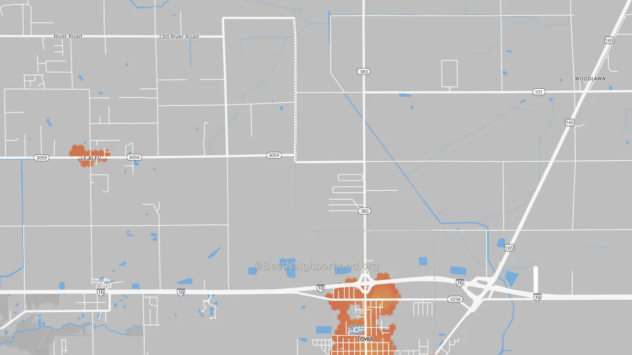 Bike Grade map of Manchester, LA