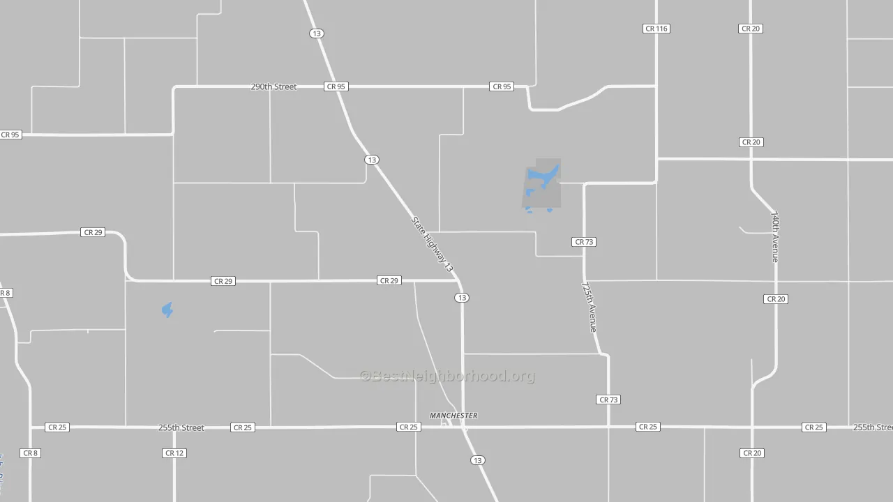 Bike Grade map of Manchester, MN