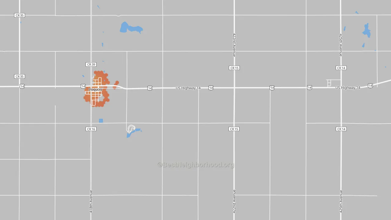 Bike Grade map of Manchester, SD