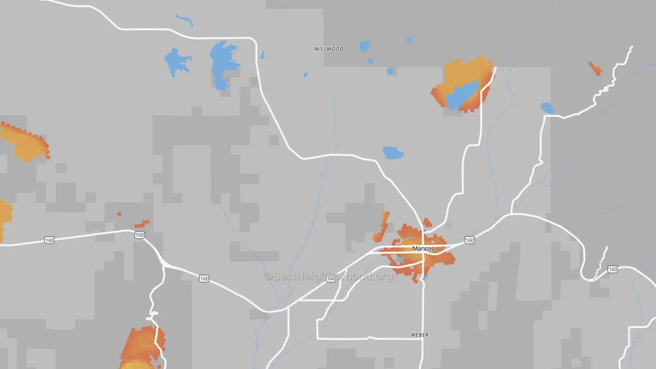Bike Grade map of Mancos, CO