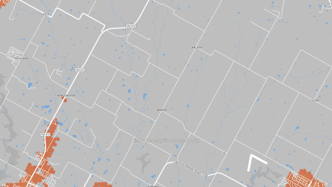 Bike Grade map of Manda, TX