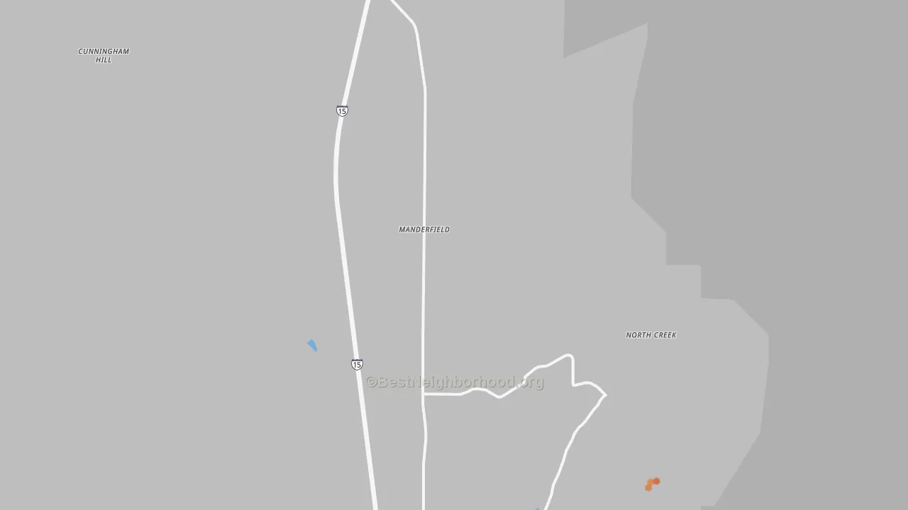 Bike Grade map of Manderfield, UT