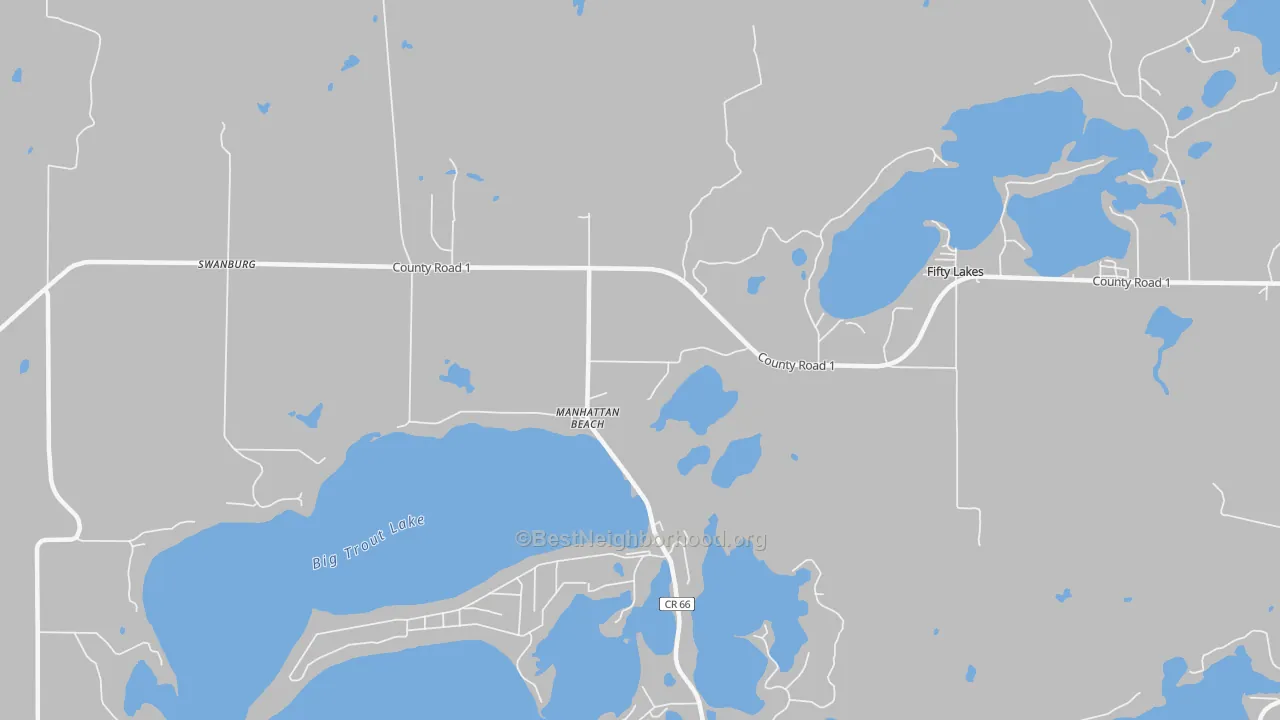Bike Grade map of Manhattan Beach, MN