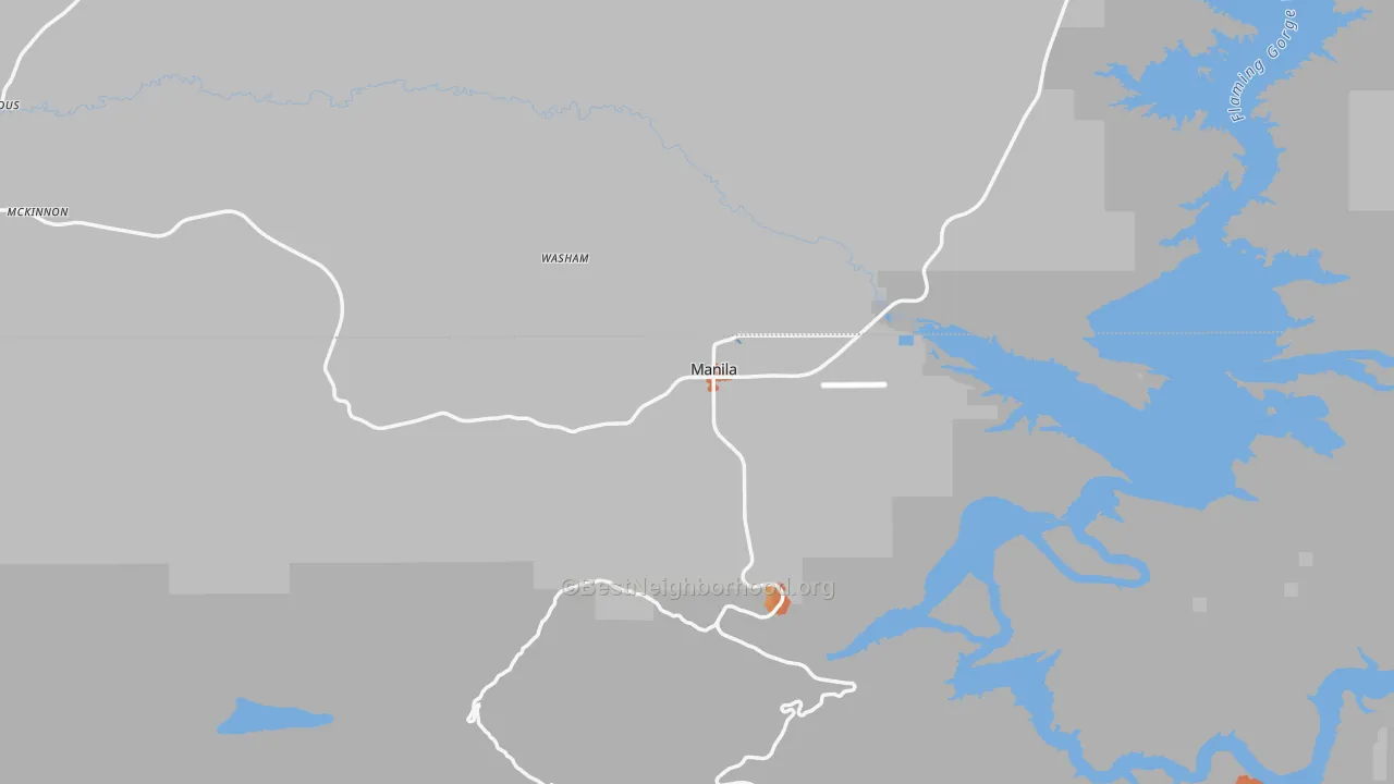 Bike Grade map of Manila, UT